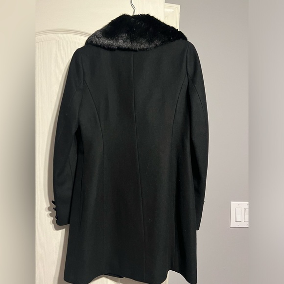 I.N.C Faux fur collar wool-blend peacoat, black - Picture 3 of 5